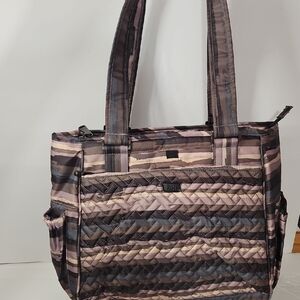 Lug Cabby Travel Tote Bag  Zippered Pockets Luggage Strap NWT